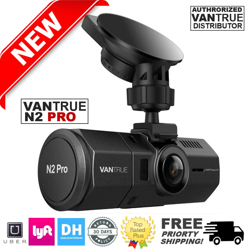 Upgraded Vantrue N2 Pro-dual Dash Cam-infrared Night Vision 256gb Support Mount