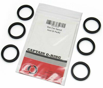 (6 Pack) Gas Can Spout Gasket Seals - Universal Rubber Replacements