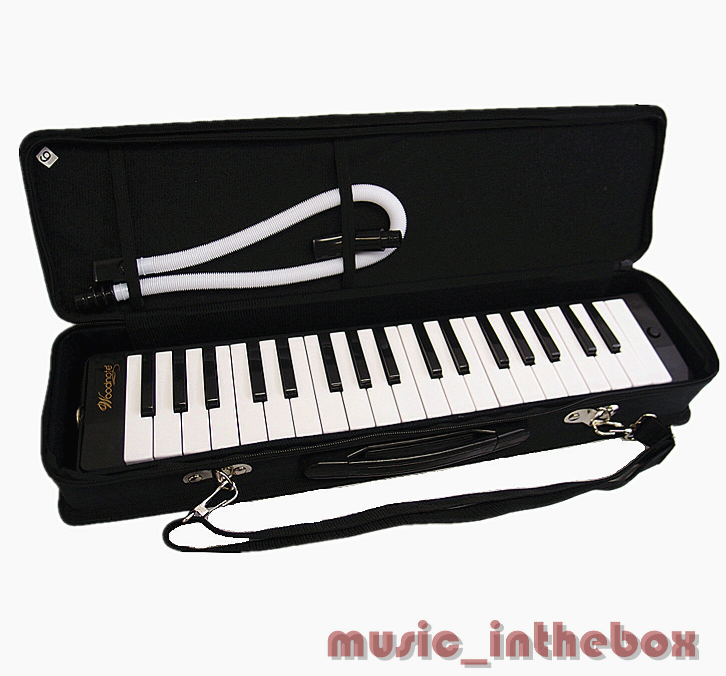 Woodnote Brand - Great 37 Key Black Melodica & Deluxe Carrying Case