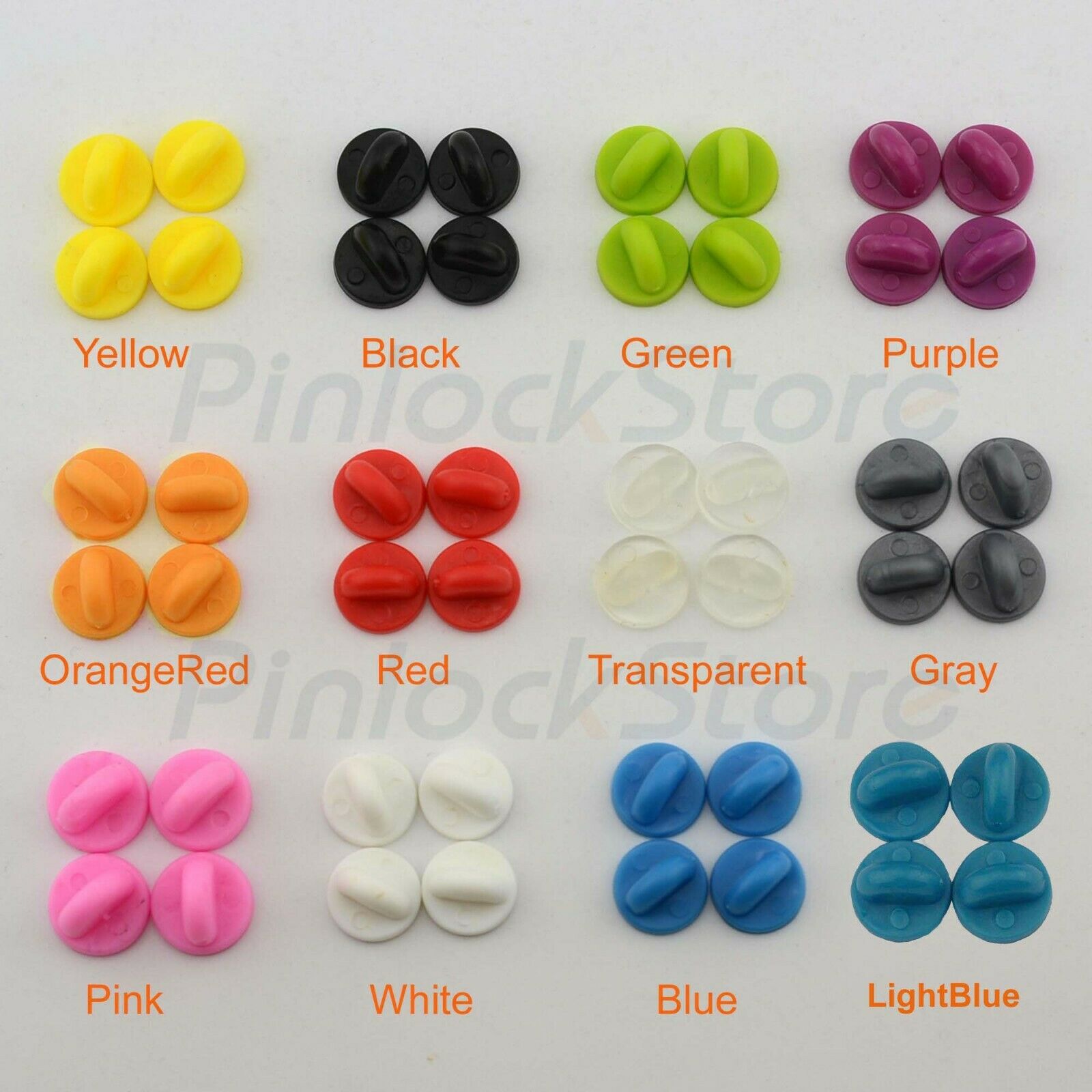 Rubber Pin Backs PVC Lapel Pin Backs Clasps/Clutch for Pin Post Pins/Badges