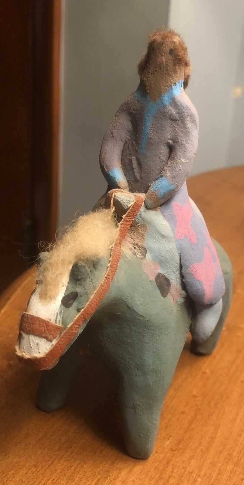 Vintage Navajo Pottery Horse and Rider Figure