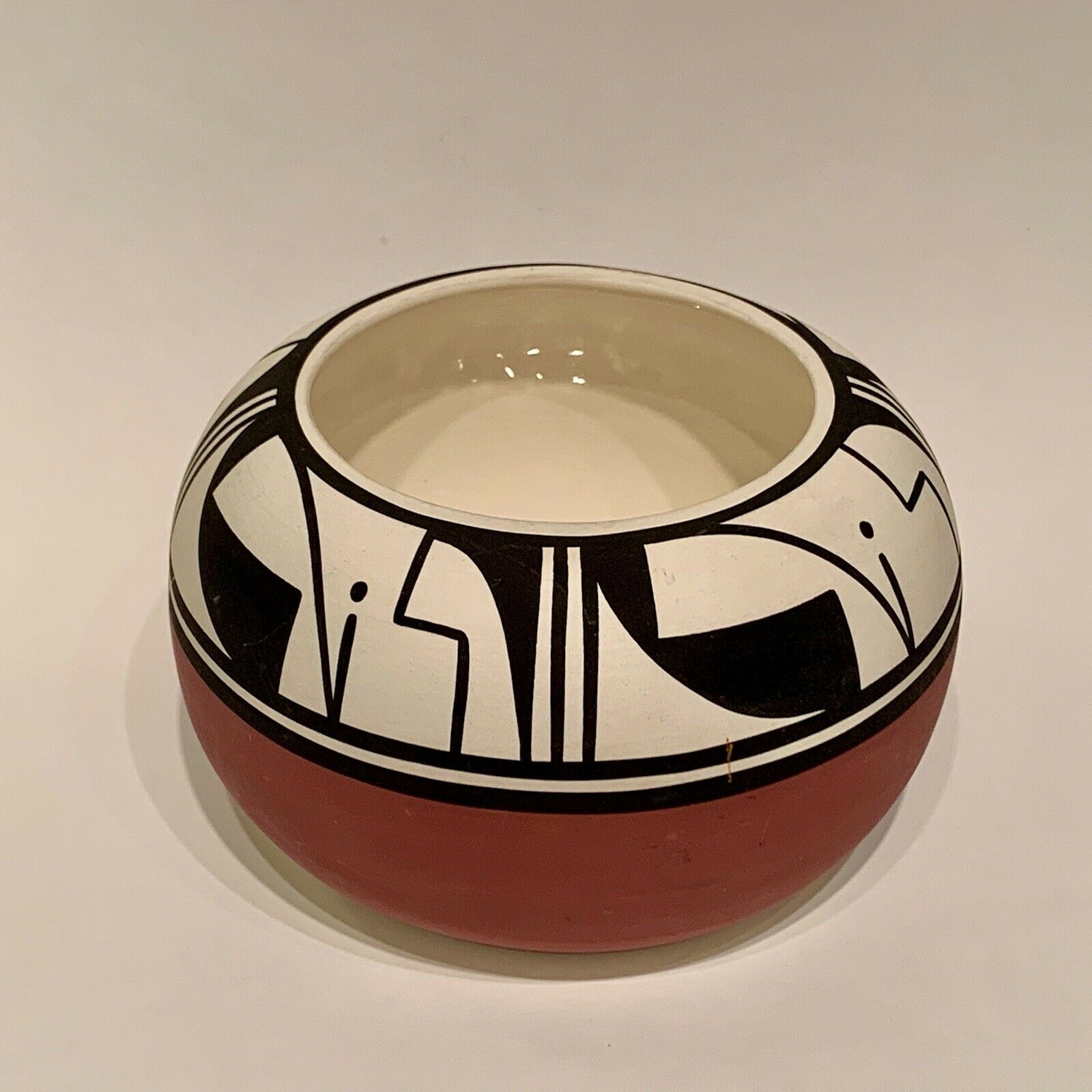Handmade Ute Mountain Pottery Bowl, Towaoc Colorado, Signed By Inez Wing, #12