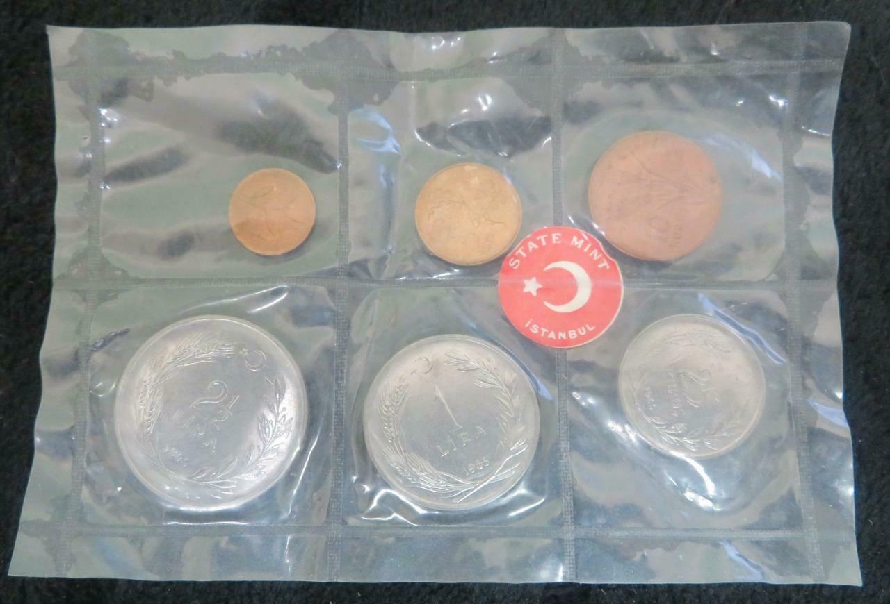 1965 Turkey Mint Set Istanbul State Mint Set of 6 Coins Sealed