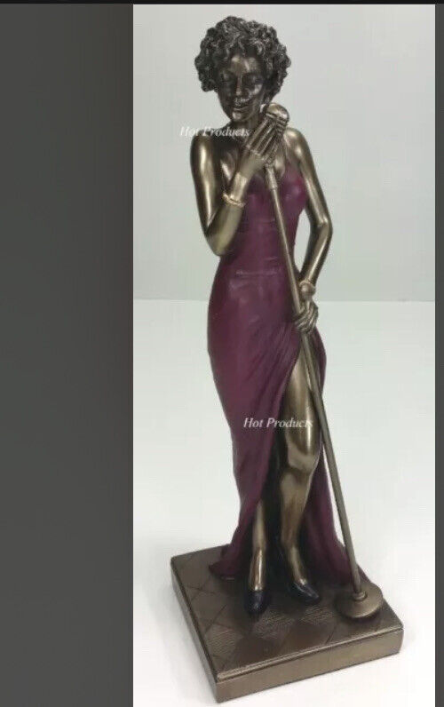 12" Jazz Band Female Music Singer Home Decor Statue Sculpture Figurine