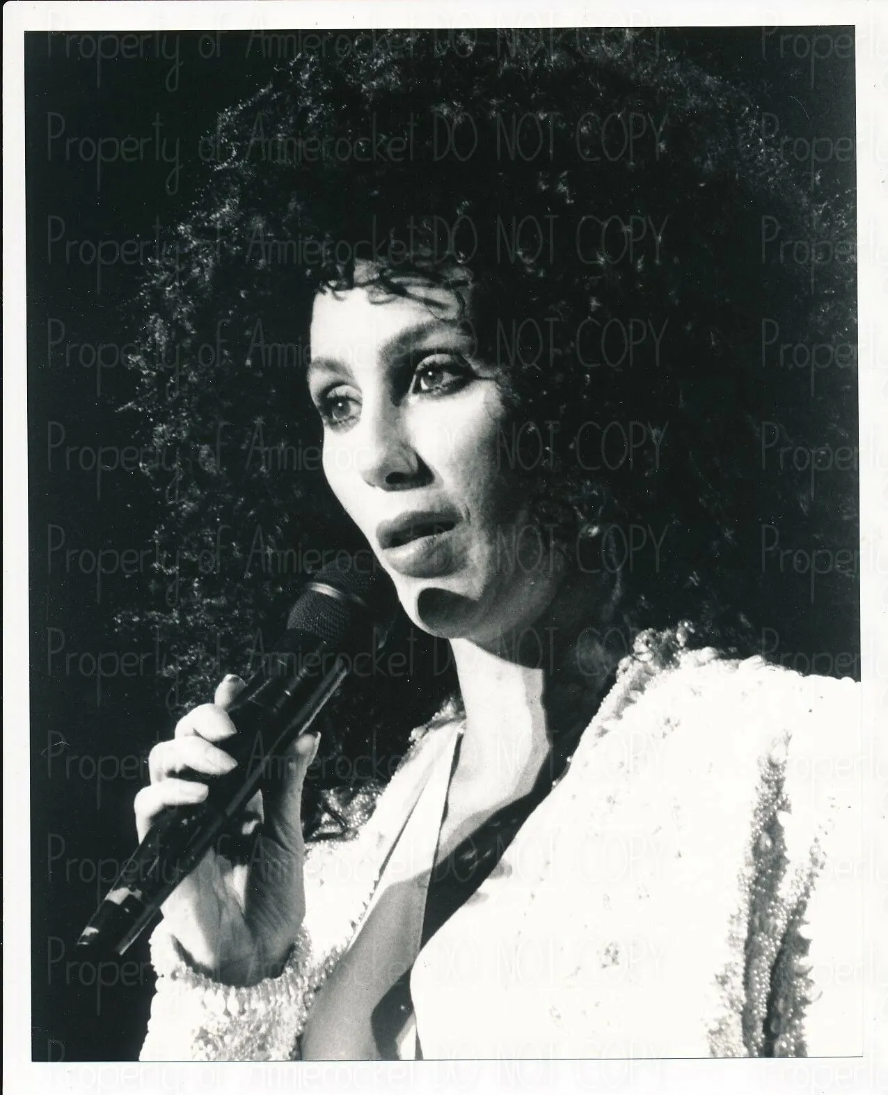 Aug 25-1990-cher "heart Of Stone" Tour Candid 8x10 B&w Photo-cne Grandstand-#8