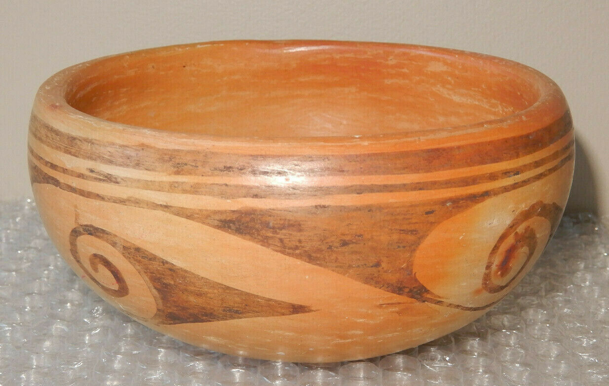 Vintage Polychrome Bowl Signed With Picto 5" Wide X 2 1/2" Tall