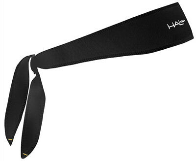 Halo Headband Sweatband Tie Version - Black
