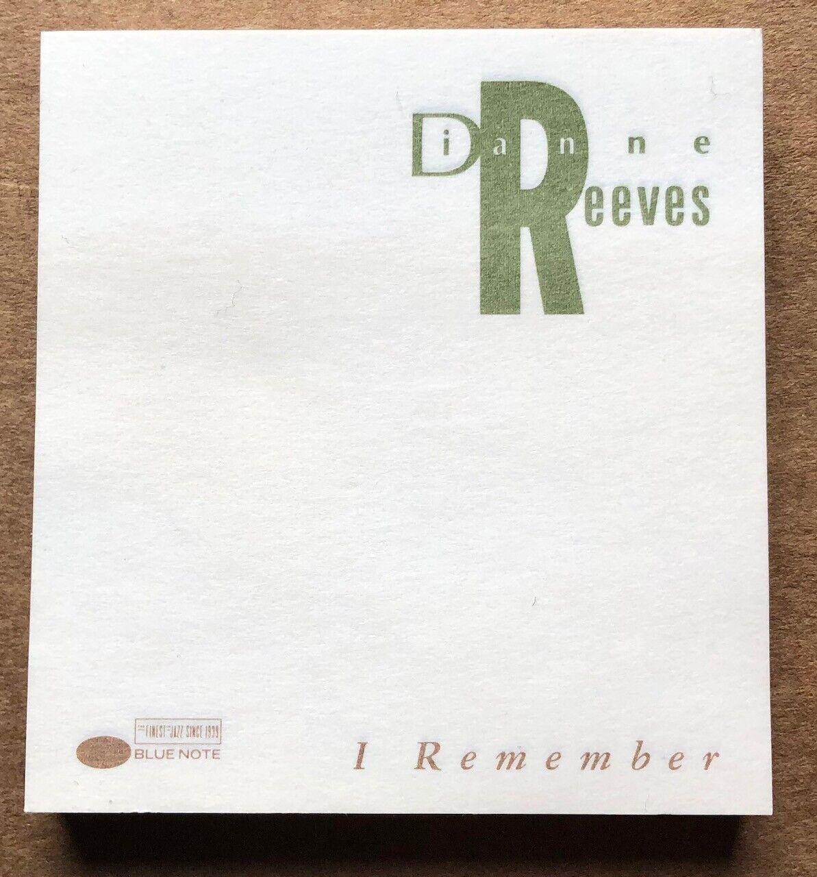 Diane Reeves I Remember Rare Promo "post-it" Note Pad '91 - Never Used